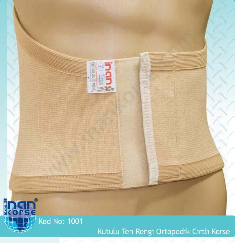 İnan Kutulu Ten Rengi Ortopedik Cırtlı Korse