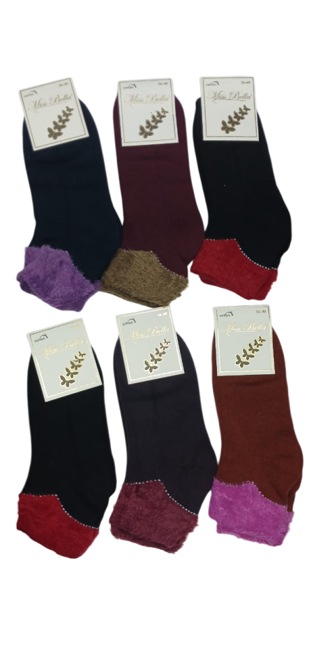 Miss Bella Bayan Yumoş Havlu Kışlık Patik 12^li