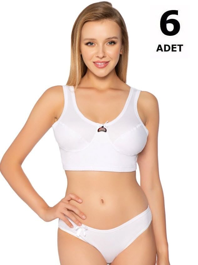 Gümüş Kadın Penye Body Sütyen 6'lı 3049