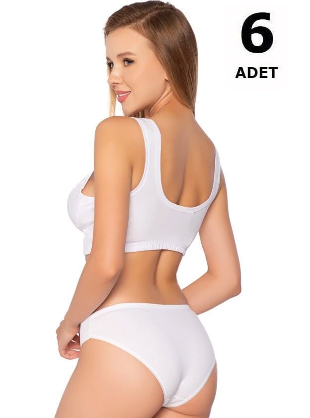 Gümüş Kadın Penye Body Sütyen 6'lı 3049