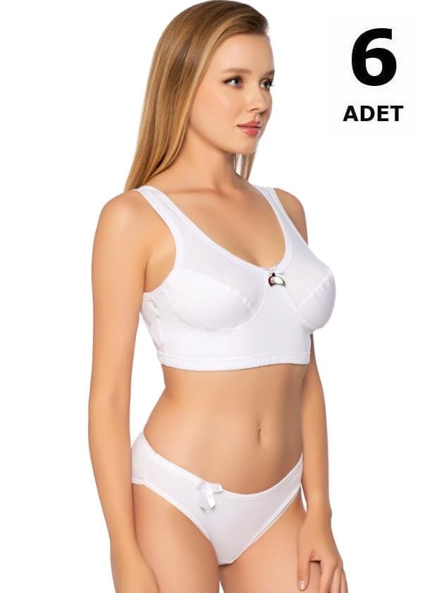 Gümüş Kadın Penye Body Sütyen 6'lı 3049