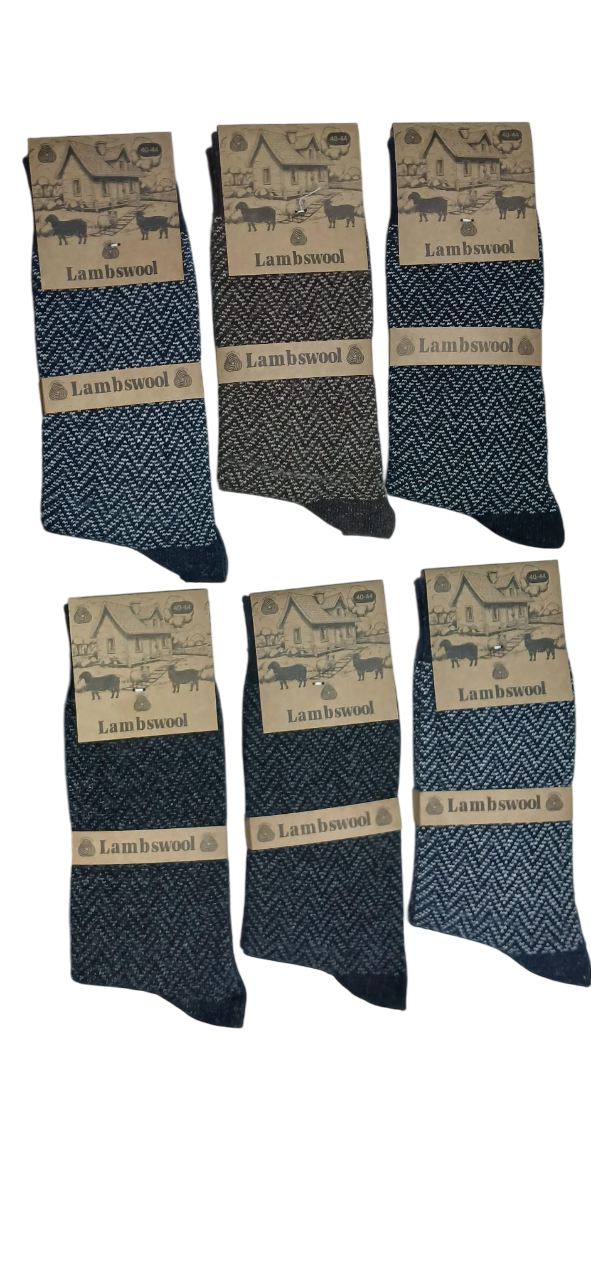 Miss Bella Kışlık Lambswool Yün Erkek Çorap 6'lı