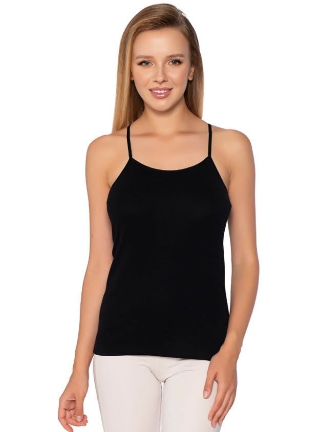 Gümüş Kadın Renkli Ribana İp Askı Düz Biye Atlet Siyah/Gri/Ten 4023