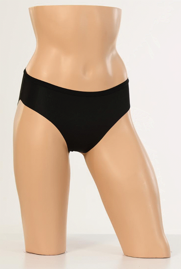 Dondeza Beli Lastikli dikişsiz Bikini 6'lı SİYAH - M