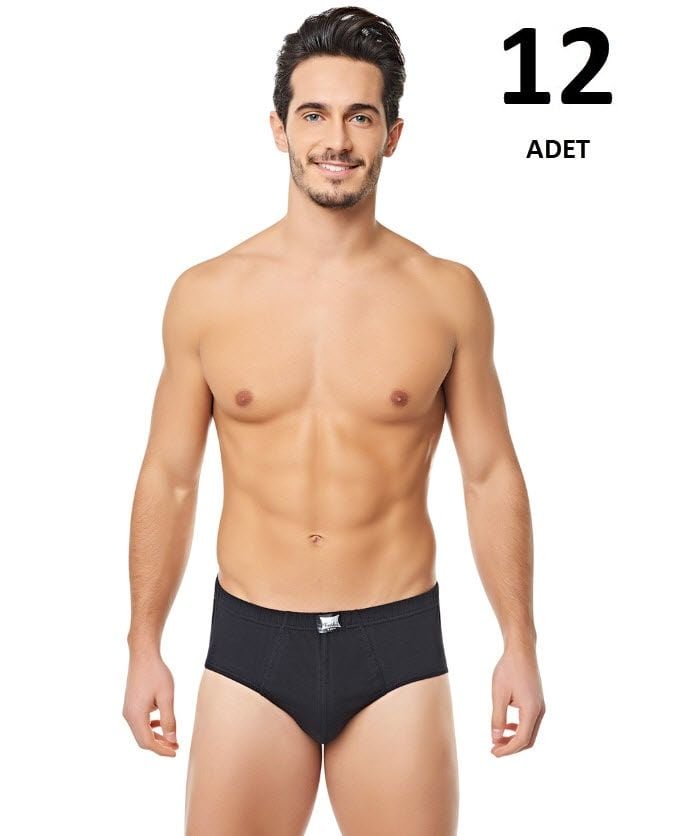 Tutku 0109 Erkek Kom Slip 12 'li Beyaz /Siyah/Gri
