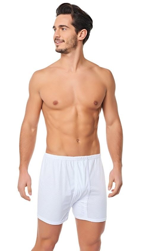 Tutku 0110 Penye Erkek Paçalı Külot Beyaz