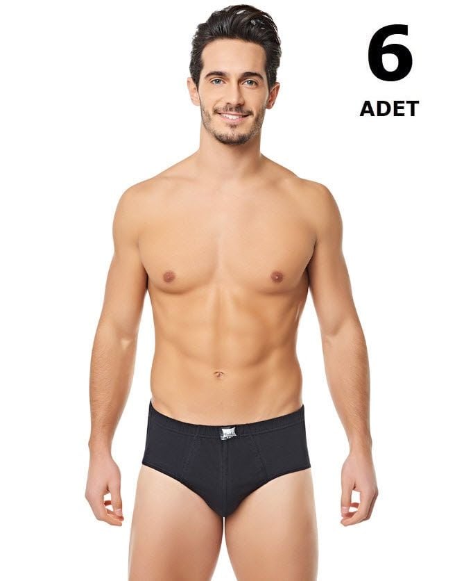 Tutku 0109 Erkek Kom Slip 6'lı Beyaz /Siyah/Gri(Kopya)