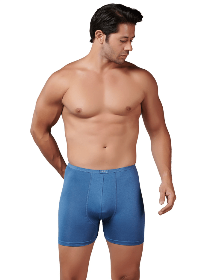 Gümüş Erkek Bambu İnce Bel Elastan Boxer 8007 İNDİGO - M