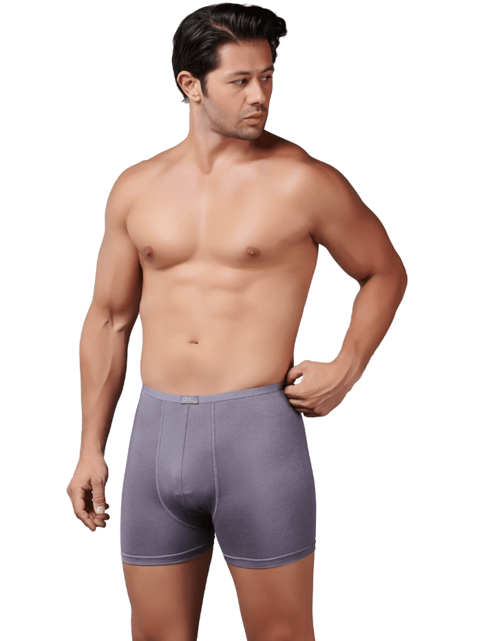Gümüş Erkek Bambu İnce Bel Elastan Boxer 12'li 8007 GRİ - M
