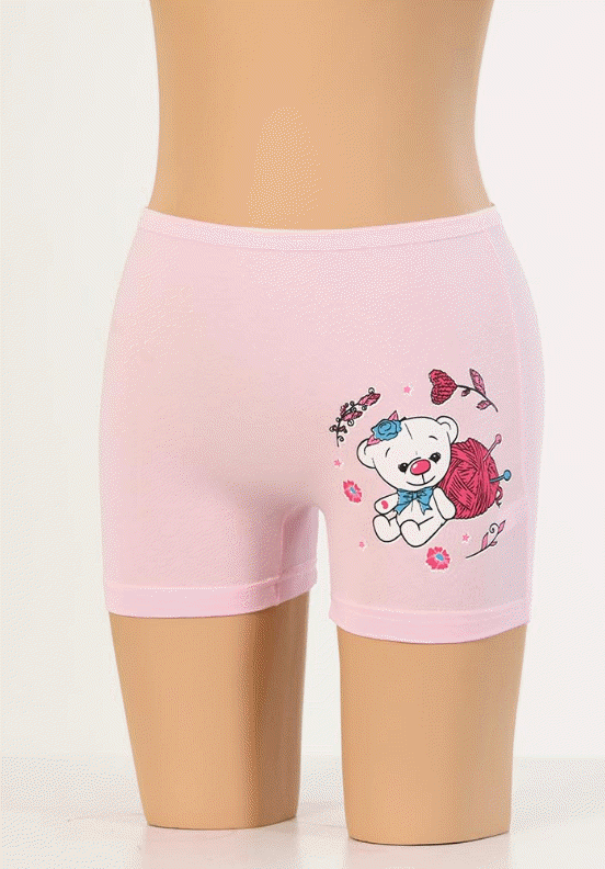 Dondeza Baskılı Kız Çocuk Boxer 6'lı