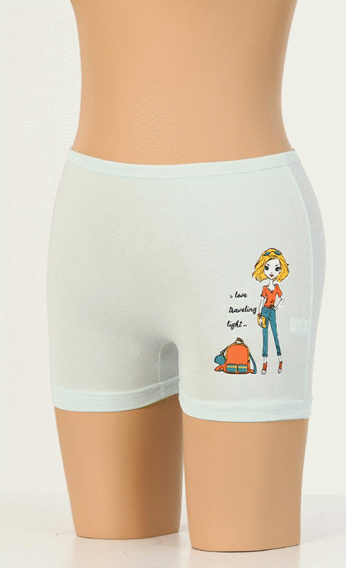 Dondeza Baskılı Kız Çocuk Boxer 12'li