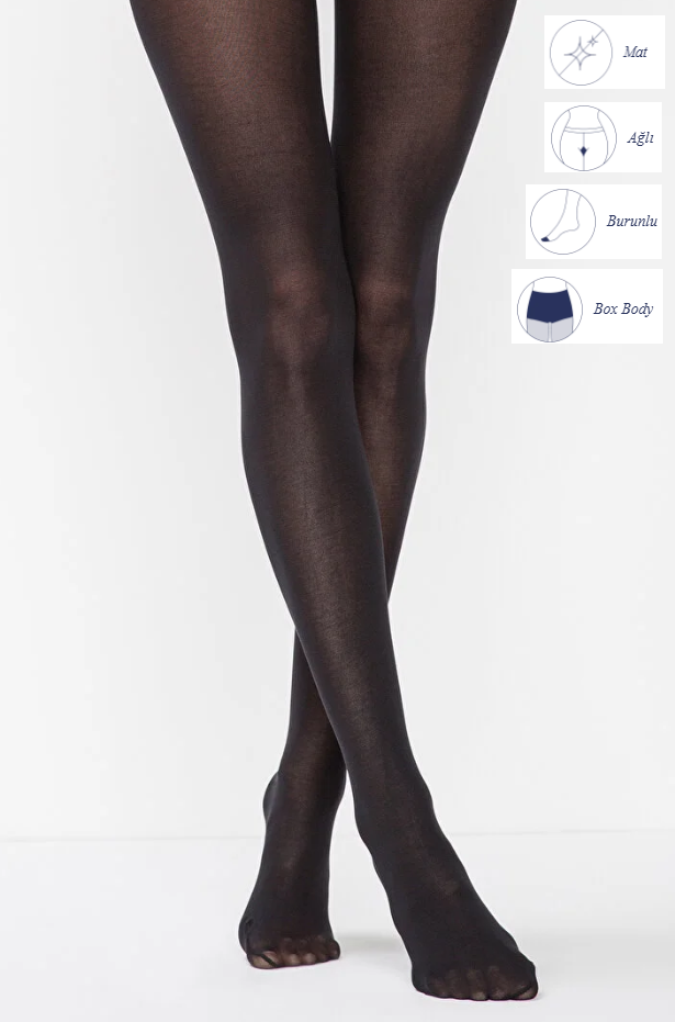 Penti Cotton Pamuklu Külotlu Çorap / Siyah (500)