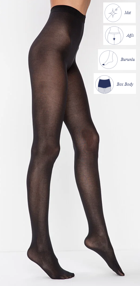 Penti Cotton Pamuklu Külotlu Çorap / Siyah (500)