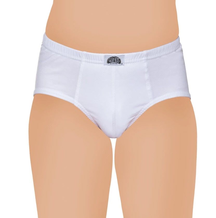 Gümüş Erkek Çocuk Penye Slip Külot 3032 BEYAZ - 2