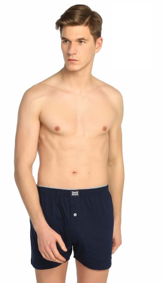 Tutku 0117 Erkek Havlu Bel Penye Düz Boxer LACİVERT - S
