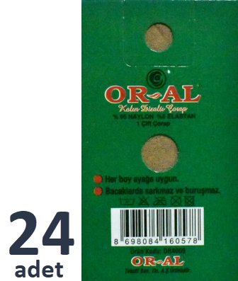 OR-AL Bayan Diz Altı Çorap 70 Denye (Yeşil Kutu)  24'lü