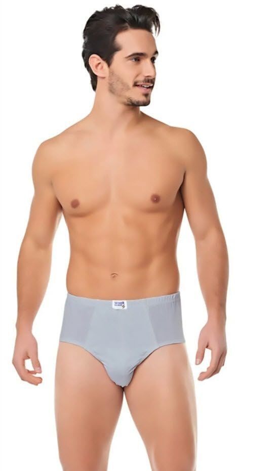 Seher Erkek Penye Slip  12' li Beyaz/Siyah/Gri GRİ - 3XL