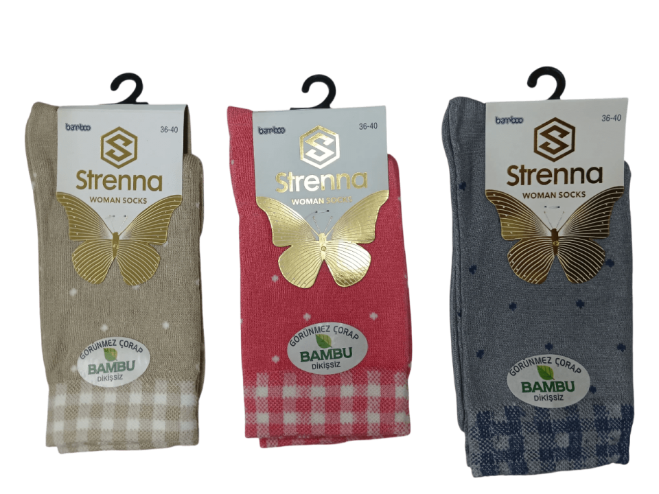 Strenna Bayan Bambu Çorap 12'li