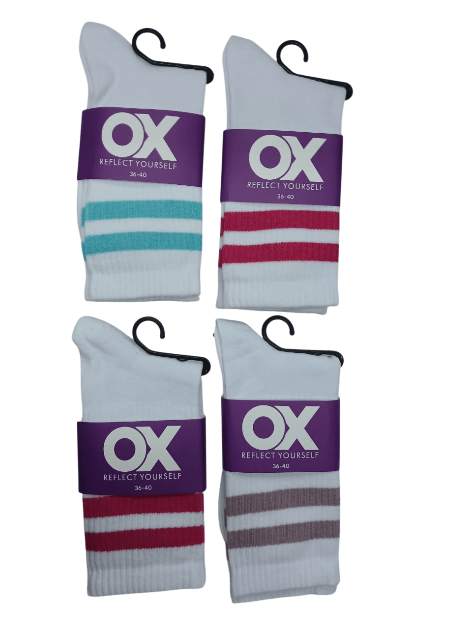 OX Bayan Likralı Kolej Çorap 12'li