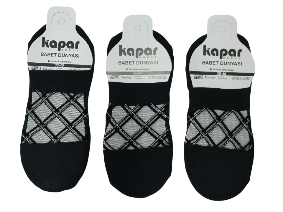 Kapar Bayan İran Babet Tül Çorap 12'li
