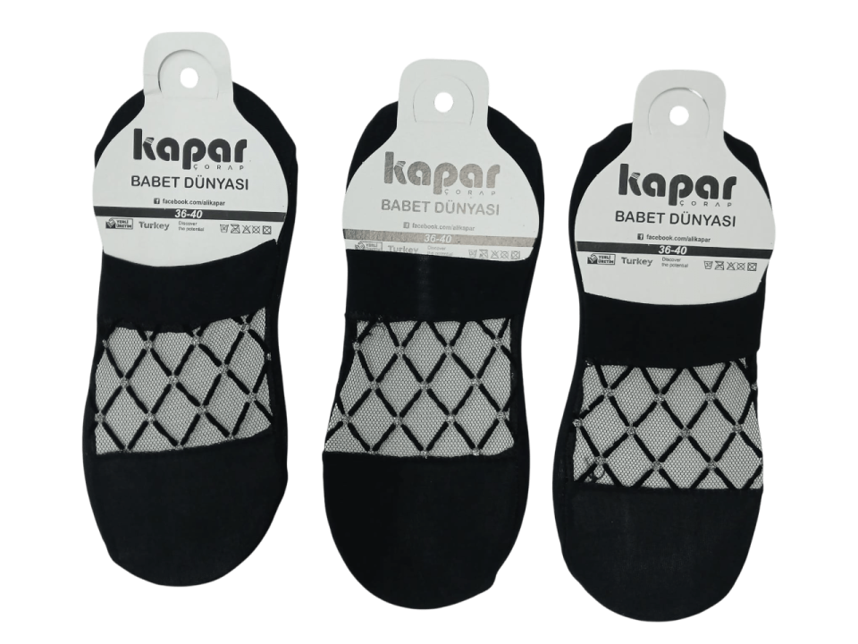 Kapar Bayan İran Babet Tül Çorap 12'li