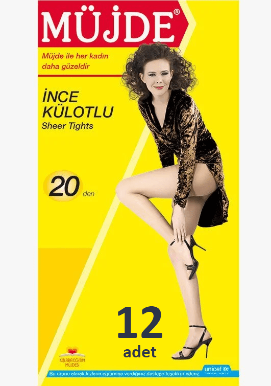 Müjde İnce Külotlu Çorap 12'li