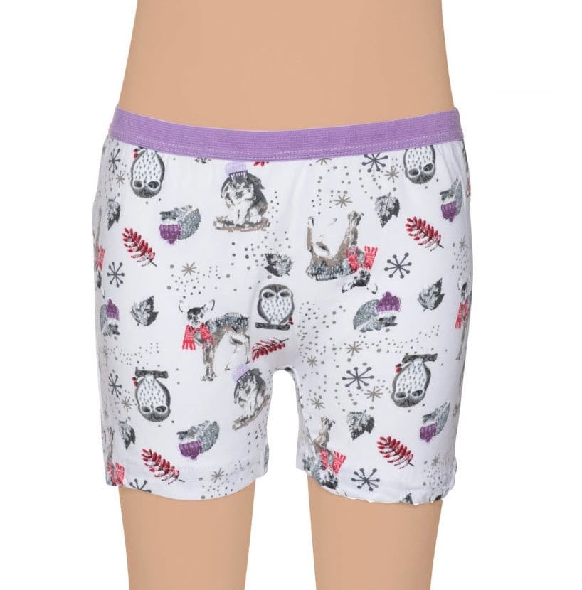 Gümüş Kız Çocuk Likralı Empirme Boxer 3072