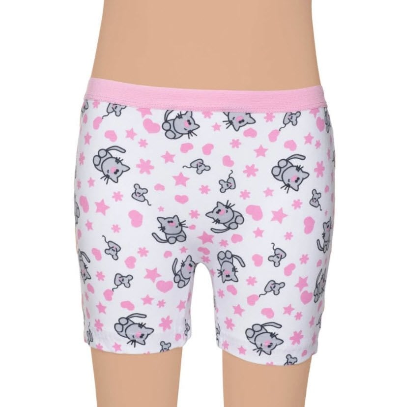 Gümüş Kız Çocuk Likralı Empirme Boxer 3072