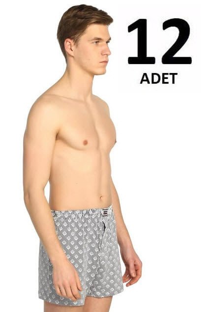 Seher Erkek Empirme Desenli Boxer 12'li