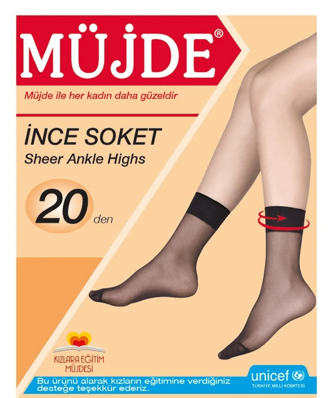 Müjde İnce Soket Çorap 12'li