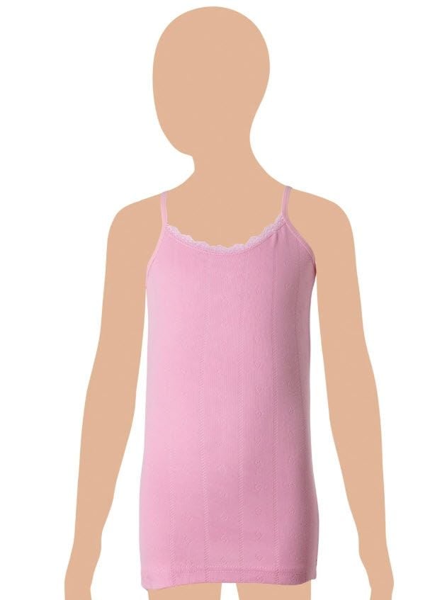 Gümüş Kız Çocuk İp Askılı Jakarlı Atlet 3086