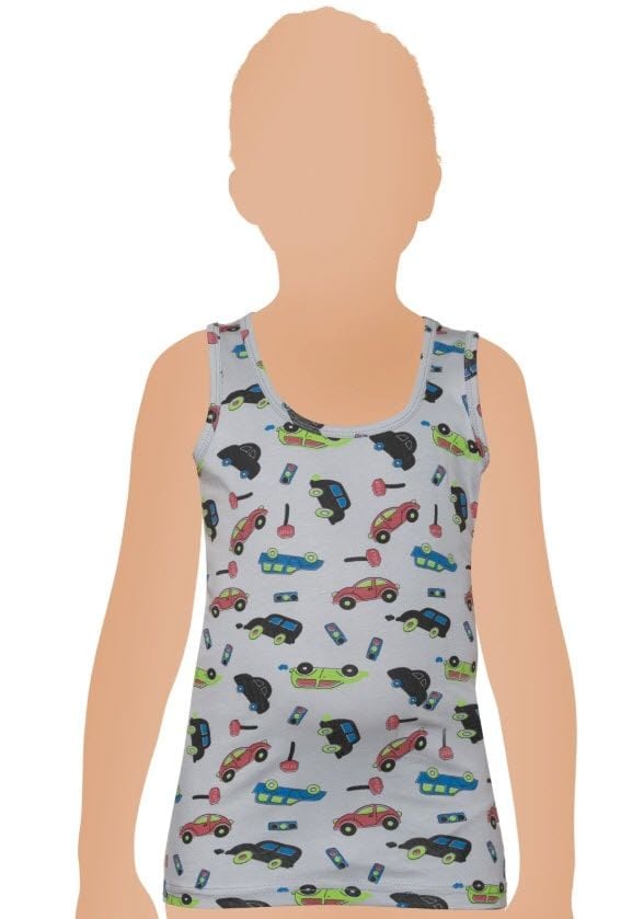 Gümüş Erkek Çocuk Likralı Empirme Atlet 3088