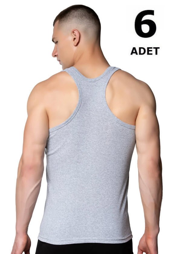 Seher Erkek Ribana Spor Atlet  6'lı Beyaz/ Siyah/Gri