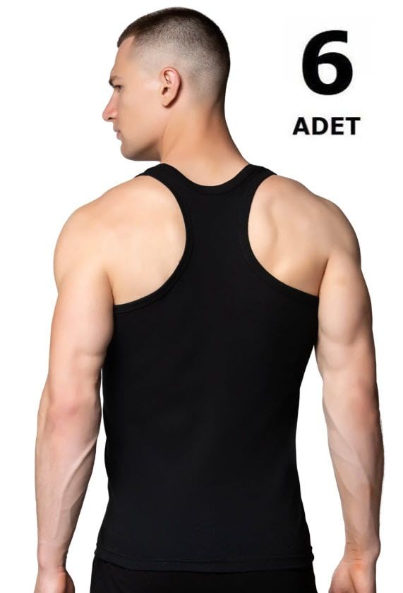 Seher Erkek Ribana Spor Atlet  6'lı Beyaz/ Siyah/Gri