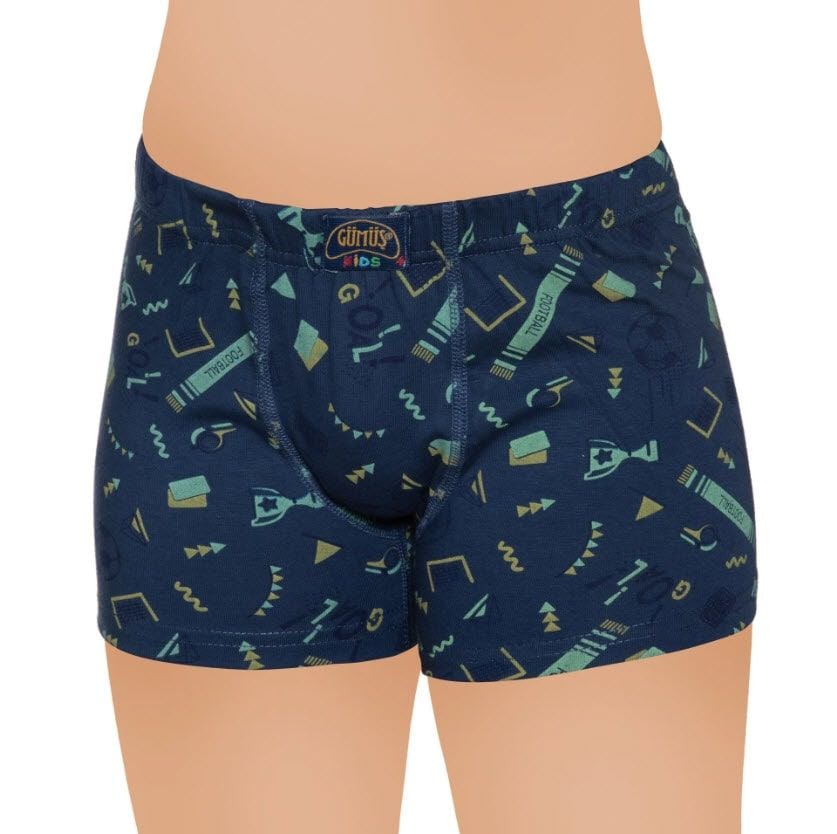 Gümüş Erkek Çocuk Likralı Empirme Boxer 3089