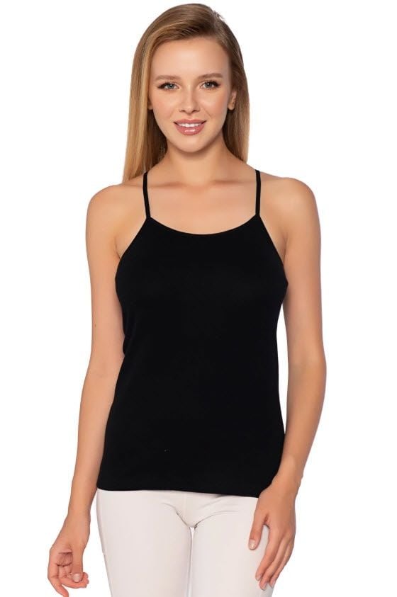 Tutku 0135 Kadın Ribana İp Askı Atlet Beyaz/Siyah/Ten/Gri