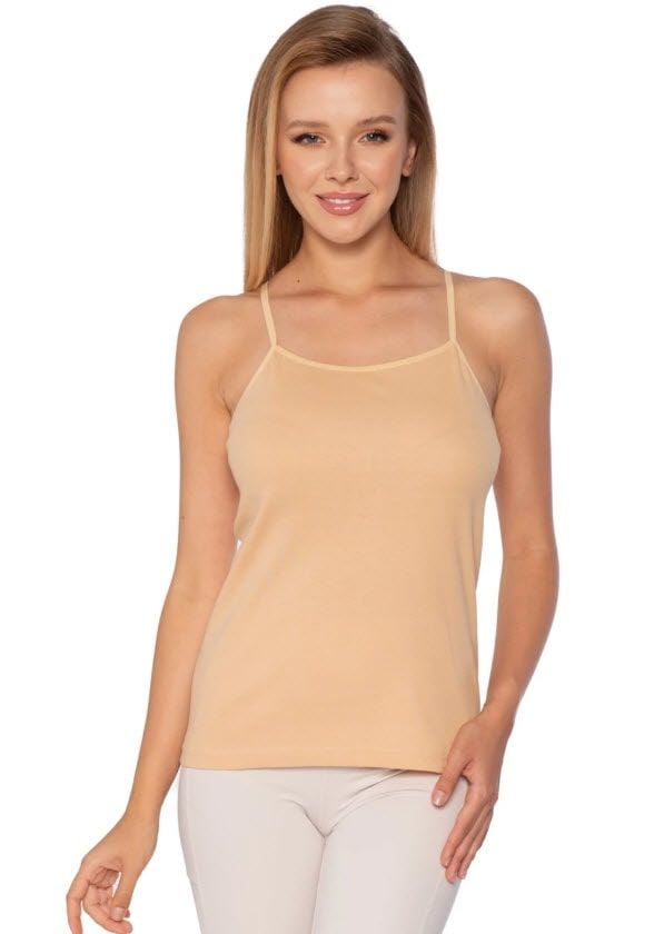 Tutku 0135 Kadın Ribana İp Askı Atlet Beyaz/Siyah/Ten/Gri