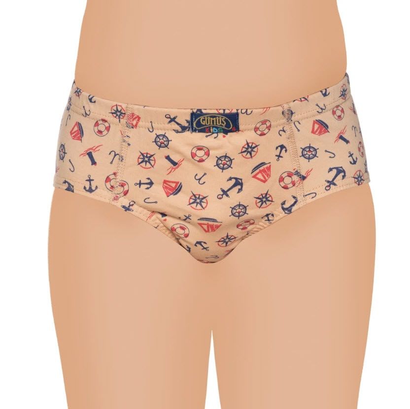 Gümüş  Erkek Çocuk Likralı Empirme Slip Külot 3090