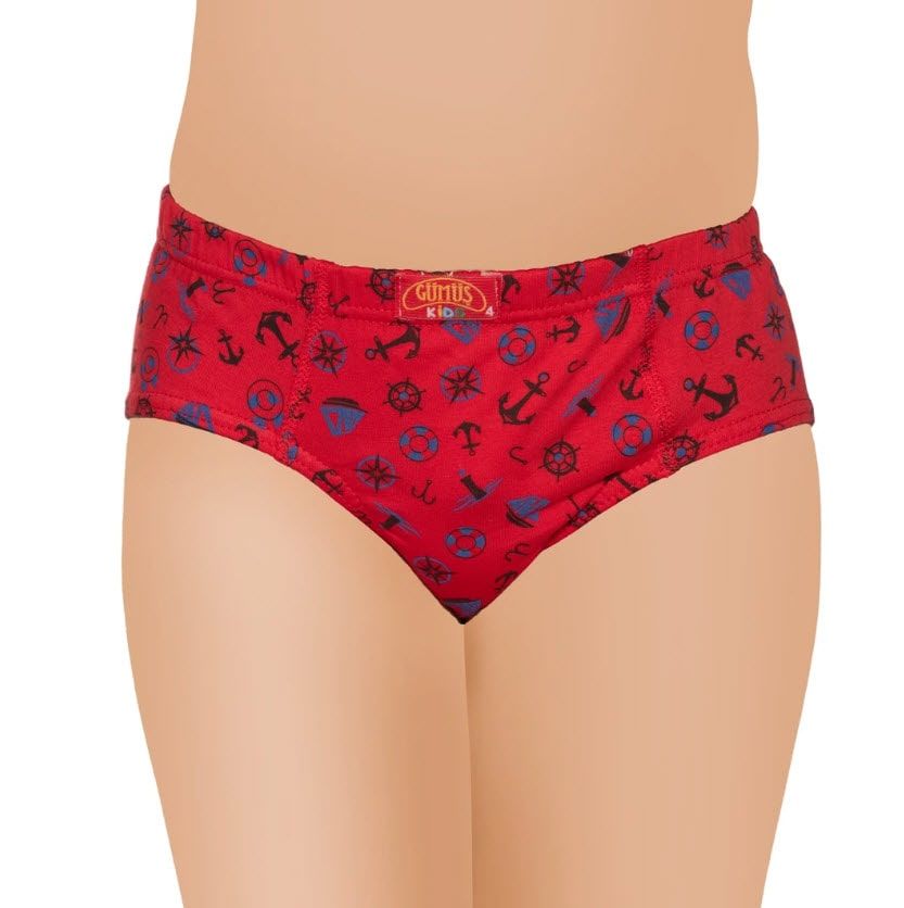 Gümüş  Erkek Çocuk Likralı Empirme Slip Külot 3090