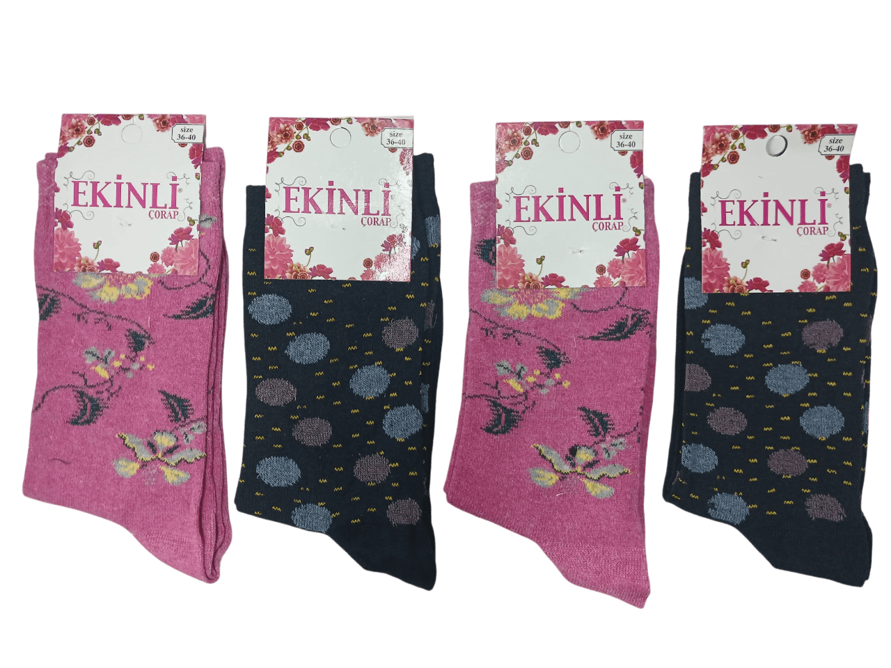 Ekinli Bayan Likralı Çorap 12'li