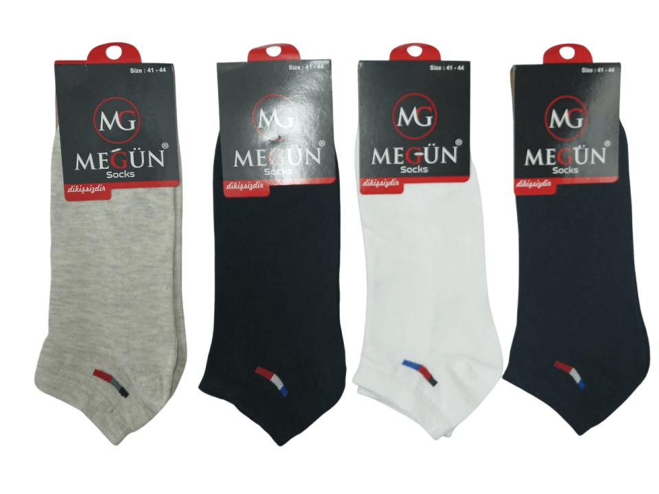 Megün Erkek Likralı Dikişsiz Patik 12'li