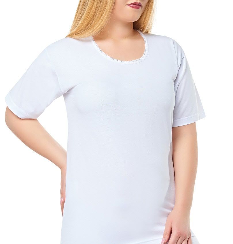 Seher Kadın Kollu Kaşkorse Atlet 6'lı BEYAZ - XL