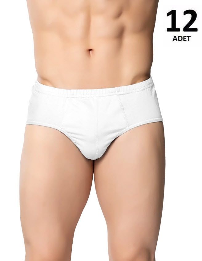 Sedef Yıldızı Erkek Penye Kom Slip Külot 12'li 1005
