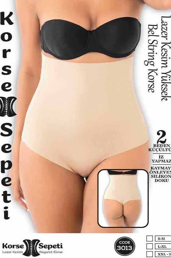 Korse Sepeti Lazer kesim Yüksek Bel String Korse 3013
