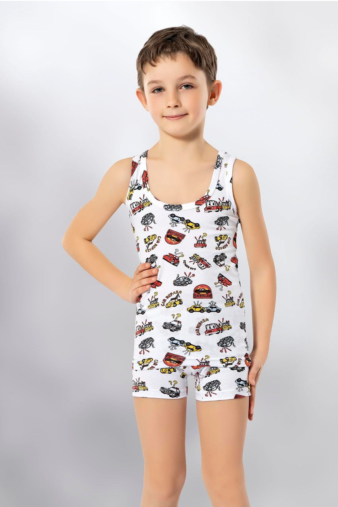 KOTA ERKEK ÇOCUK BASKILI LİKRALI ATLET K1014