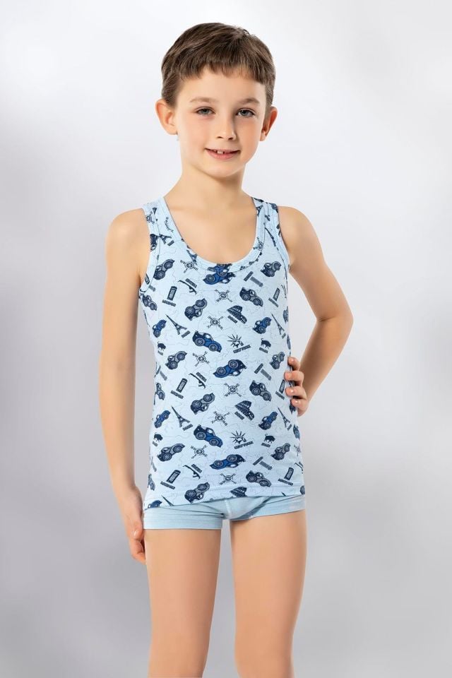 KOTA ERKEK ÇOCUK BASKILI LİKRALI ATLET K1014