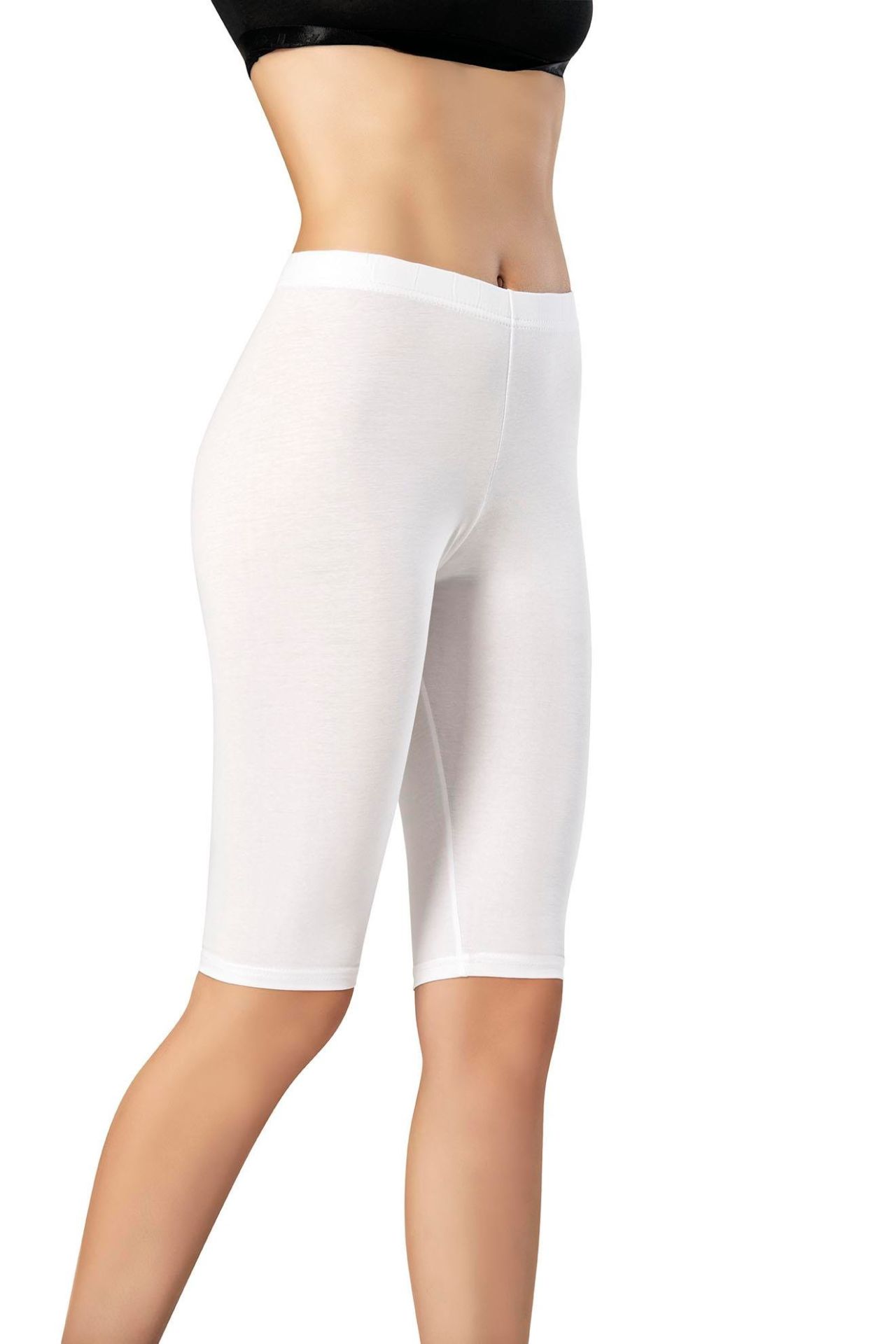 KOTA BAYAN PENYE ELASTAN DİZ ÜSTÜ TAYT Siyah/Beyaz/Gri K4018