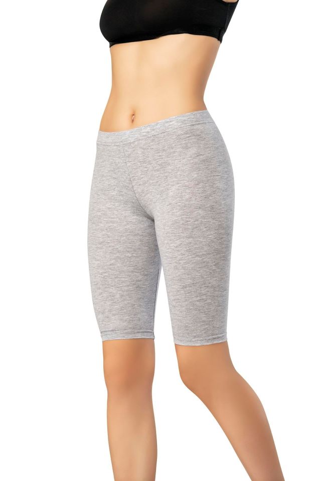 KOTA BAYAN PENYE ELASTAN DİZ ÜSTÜ TAYT Siyah/Beyaz/Gri K4018