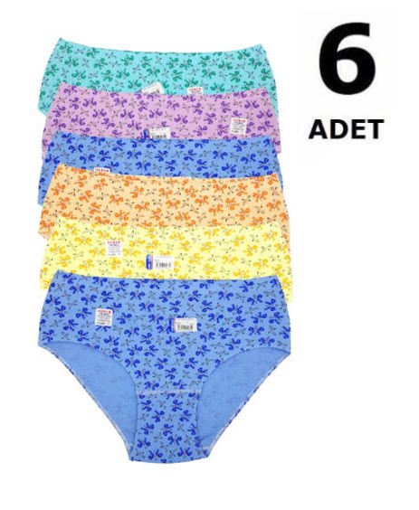 Seher Kadın Emprime Slip Külot 6'lı