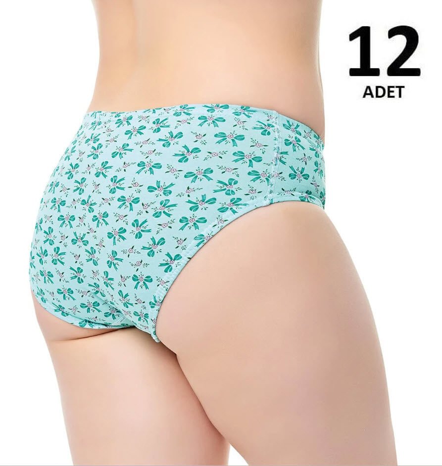 Seher Kadın Emprime Slip Külot 12'li